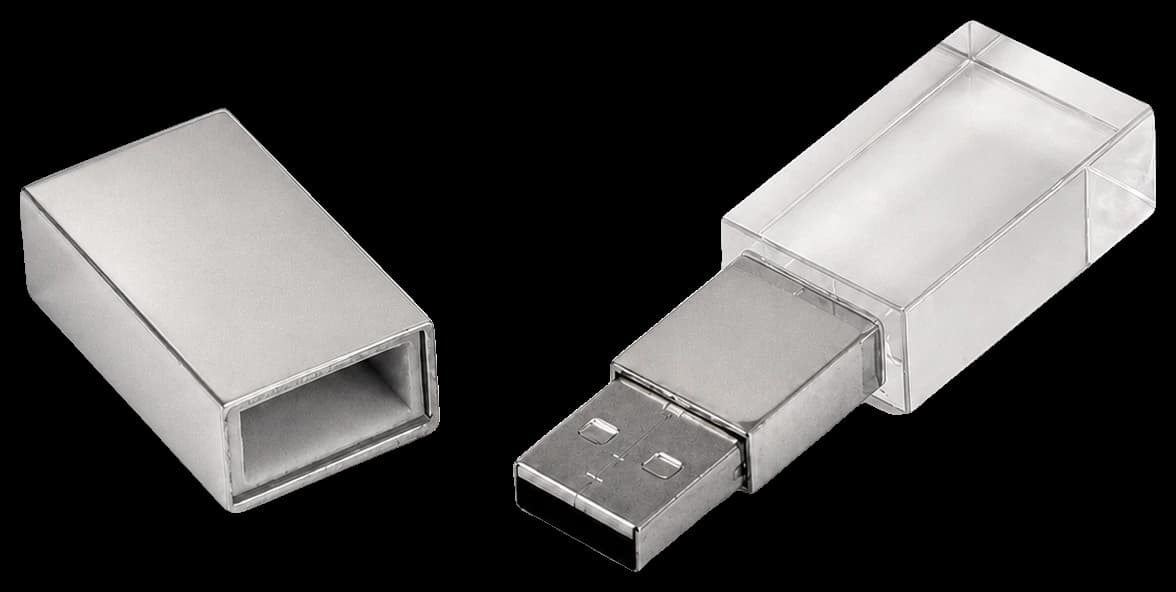 ذاكرة USB كريستالية