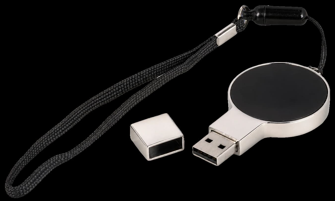 ذاكرة USB دائرية بحبل تعليق