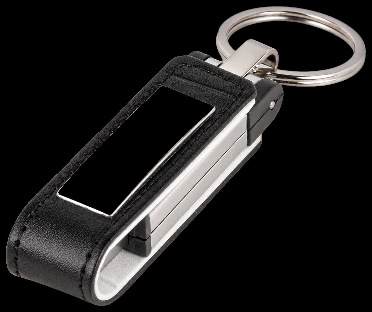 ميدالية مفاتيح جلدية بذاكرة USB